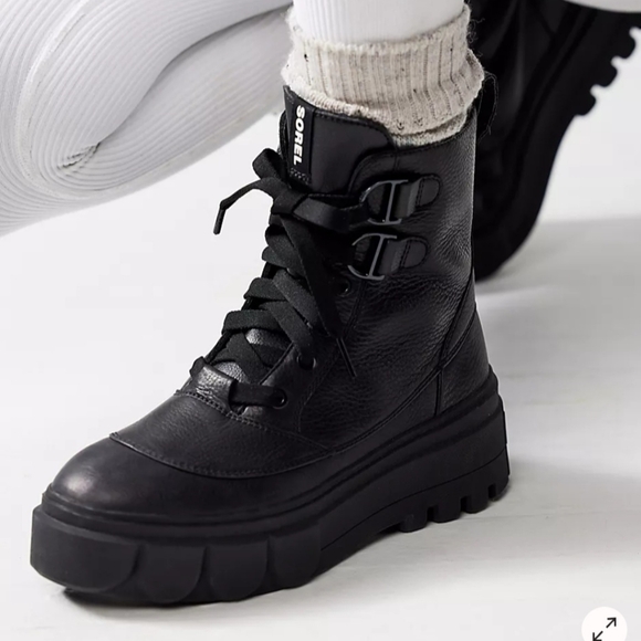 Women Sorel Caribou X Waterproof Leather Lace-Up Boot - Picture 5 of 5